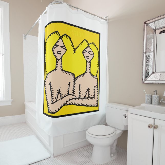 Zodiac Signs Gemini Shower Curtain (In Situ)