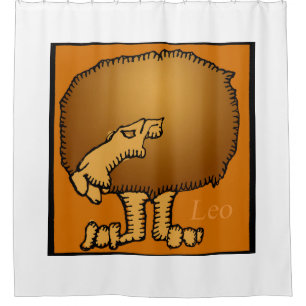 Zodiac Signs Leo Shower Curtain
