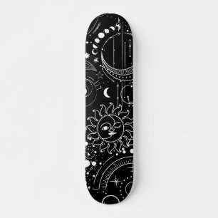 Zodiac Signs Night Sky Constellation Stars Skateboard