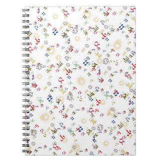 Zodiac Signs Numeric Multicolored Notebook