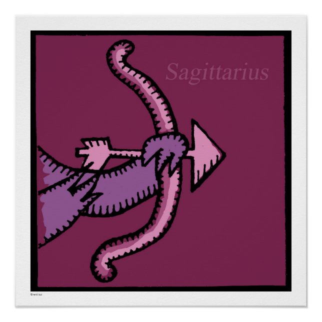 Zodiac Signs Sagittarius Birthday Perfect Poster (Front)