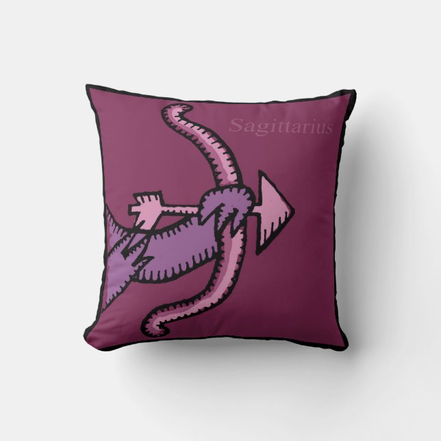 Zodiac Signs Sagittarius Birthday Pillow (Front)