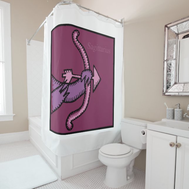 Zodiac Signs Sagittarius shower curtain (In Situ)
