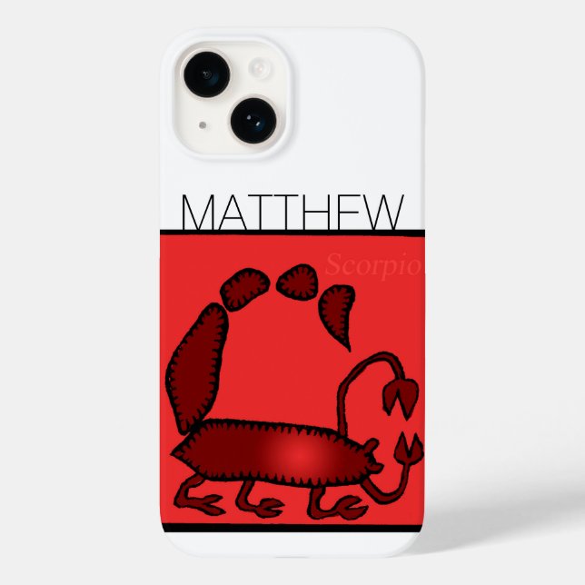 Zodiac Signs Scorpio personalised Birthday I iPC Case-Mate iPhone Case (Back)