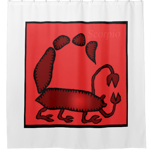 Zodiac Signs Scorpio Shower curtain (Front)