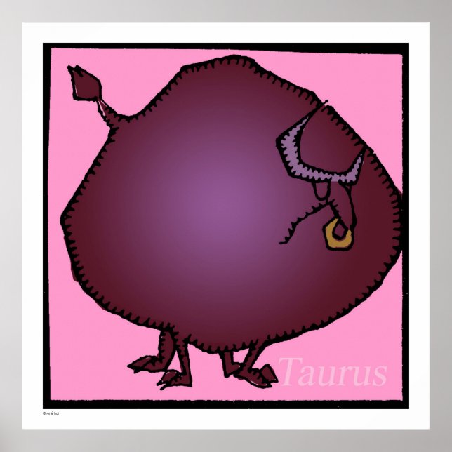 Zodiac Signs Taurus Birthday large Poster 32x32 (Front)