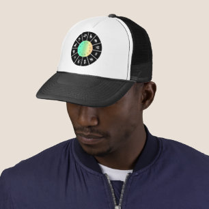 Zodiac Signs Wheel Trucker Hat