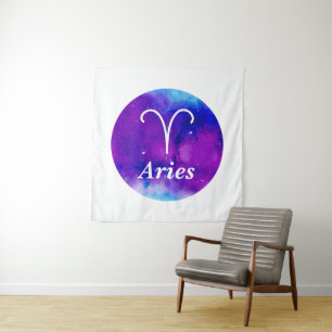 Zodiac Space Nebula Aries Tapestry