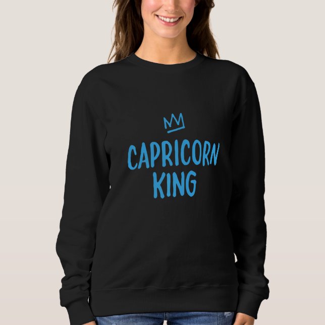 Zodiac Star Sign Astrology Horoscope  King Caprico Sweatshirt (Front)
