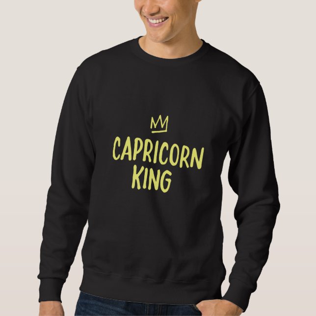 Zodiac Star Sign Astrology Horoscope  King Caprico Sweatshirt (Front)
