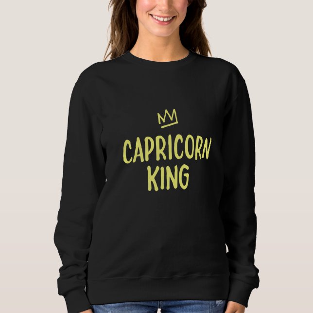 Zodiac Star Sign Astrology Horoscope  King Caprico Sweatshirt (Front)