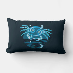 Zodiac Star Sign - Cancer Symbol Lumbar Cushion