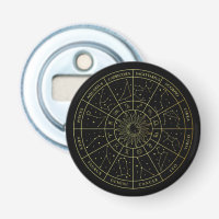 Zodiac star sign horoscope constellations map gold