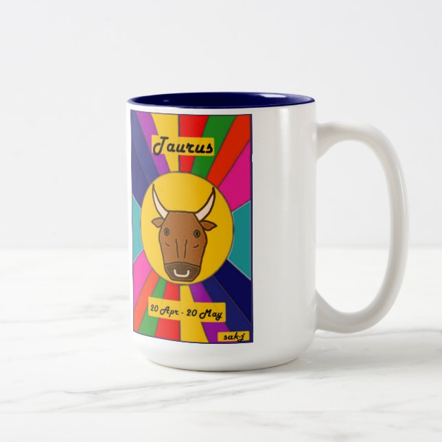 Zodiac Sun Mug - Taurus (Right)