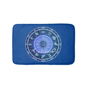 Zodiac Sun Sign Astrology Calendar Thunder_Cove Bath Mat