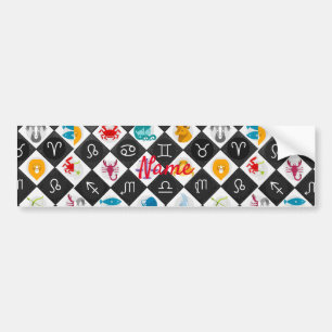 Zodiac Sun Sign Astrology Calendar Thunder_Cove Bumper Sticker