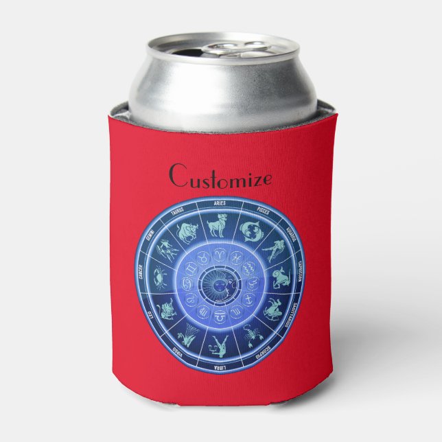 Zodiac Sun Sign Astrology Calendar Thunder_Cove Can Cooler (Can Front)