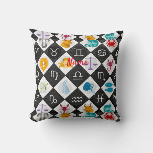 Zodiac Sun Sign Astrology Calendar Thunder_Cove   Cushion