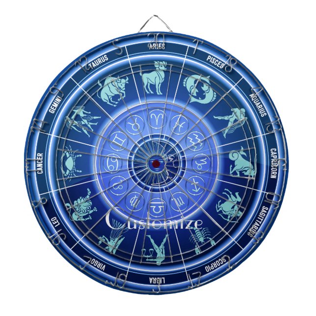 Zodiac Sun Sign Astrology Calendar Thunder_Cove Dartboard (Front)