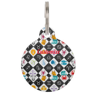 Zodiac Sun Sign Astrology Calendar Thunder_Cove Pet Tag