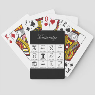 Zodiac Sun Sign Astrology Calendar Thunder_Cove Playing Cards