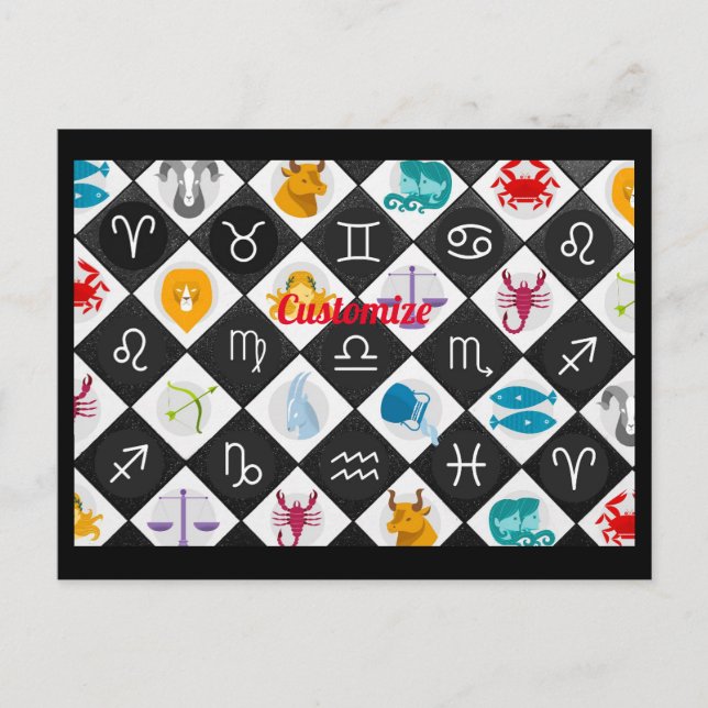 Zodiac Sun Sign Astrology Calendar Thunder_Cove Postcard (Front)