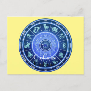 Zodiac Sun Sign Astrology Calendar Thunder_Cove Postcard