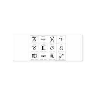 Zodiac Sun Sign Astrology Calendar Thunder_Cove Rubber Stamp