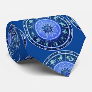 Zodiac Sun Sign Astrology Calendar Thunder_Cove Tie