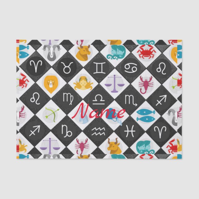 Zodiac Sun Sign Astrology Calendar Thunder_Cove  Tissue Paper (Front)
