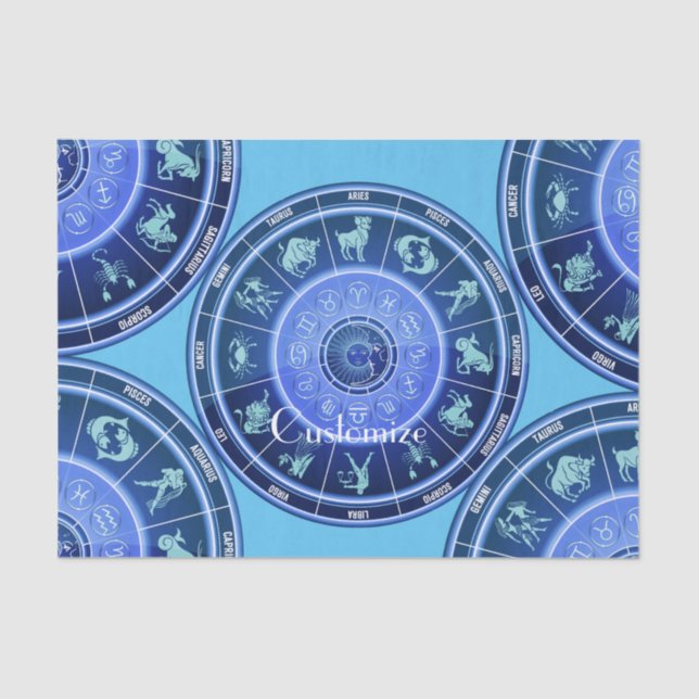 Zodiac Sun Sign Astrology Calendar Thunder_Cove Tissue Paper (Front)