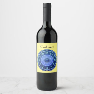 Zodiac Sun Sign Astrology Calendar Thunder_Cove Wine Label