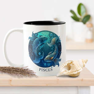 Zodiac Symbol Celestial Fantasy Pisces Two-Tone Coffee Mug
