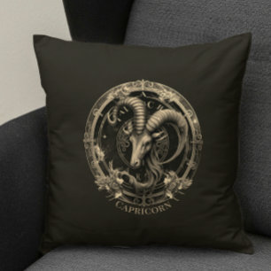 Zodiac Symbol Sea Goat Celestial Fantasy Capricorn Cushion