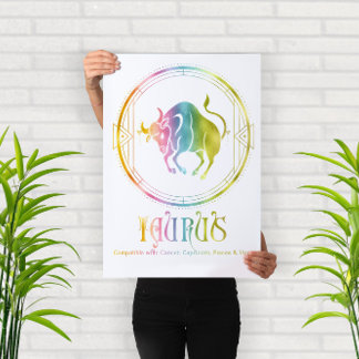 Zodiac Taurus Compatibility Design Poster