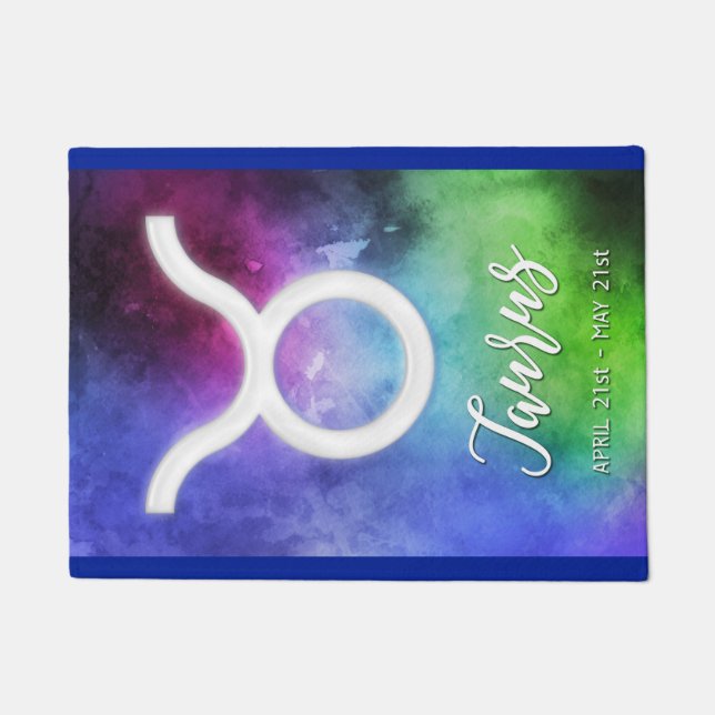 Zodiac : Taurus Dates Doormat (Front)