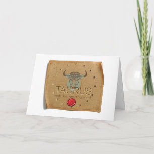 Zodiac - Taurus - Greeting Card