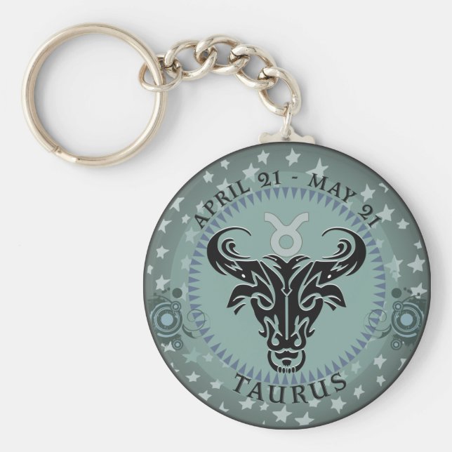 Zodiac Taurus Key Ring (Front)