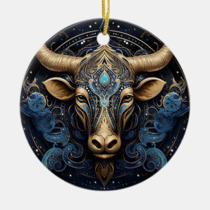 Zodiac Taurus Personalized Christmas Ornament