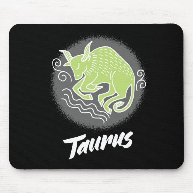 Zodiac Taurus Symbol Mouse Pad (Front)