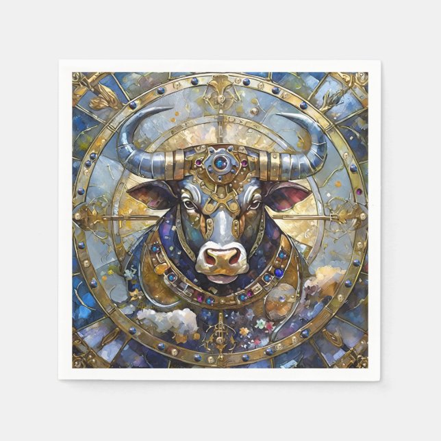 Zodiac - Taurus The Bull Napkin (Front)