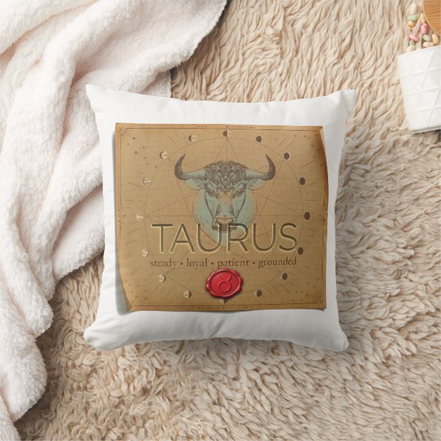 Zodiac - Taurus - Throw Pillow (Blanket)