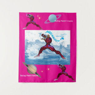 Zodiac Universe -Aquarius-Party Banner Tapestry