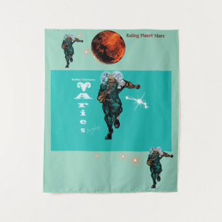 Zodiac Universe -Aries-Party Banner Tapestry
