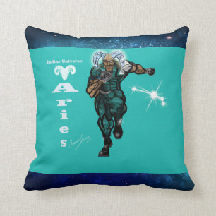 Zodiac Universe-Aries Throw Pillow