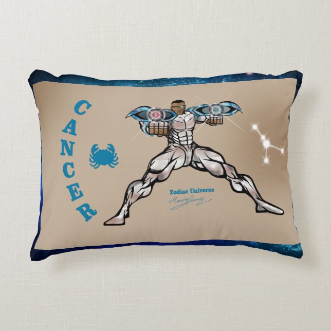Zodiac Universe-Cancer Accent Pillow (Front)