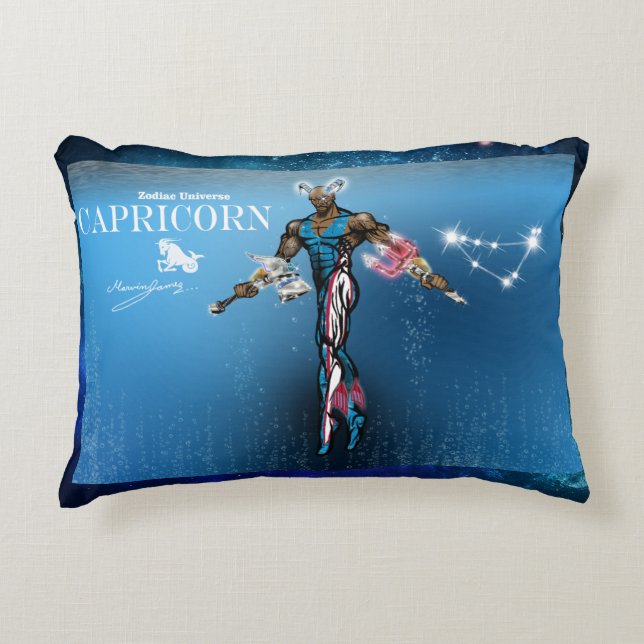 Zodiac Universe-Capricorn Accent Pillow (Front)