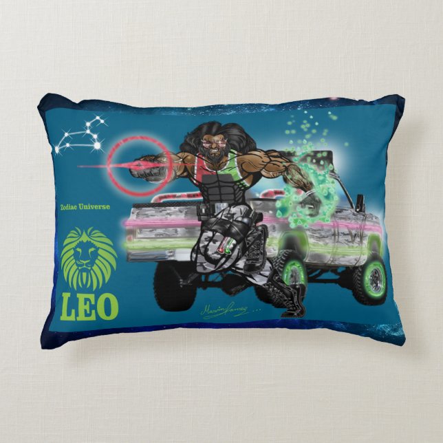 Zodiac Universe-Leo Accent Pillow (Front)