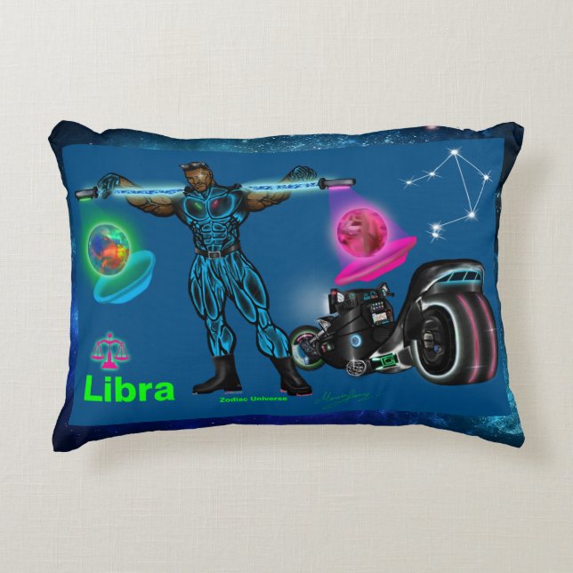 Zodiac Universe-Libra Accent Pillow (Front)