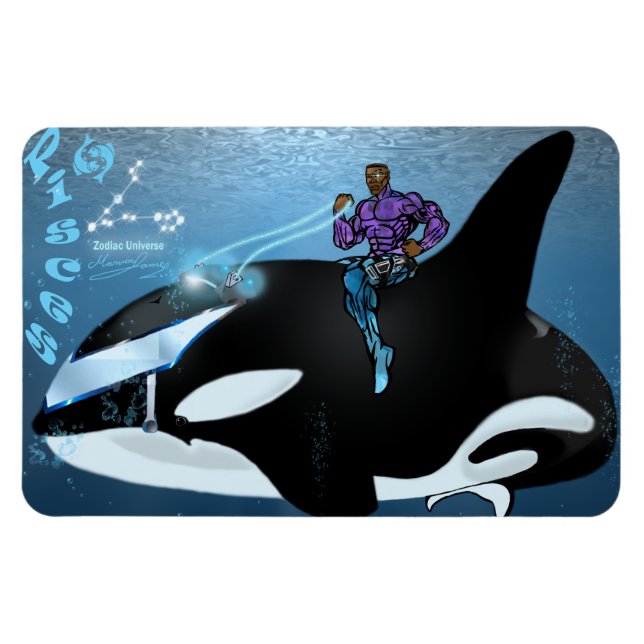 Zodiac Universe - Pisces Magnet (Horizontal)